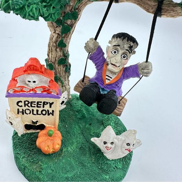 Vintage Halloween Town Frankenstein’s monster Spooky Tree Swing Figurine - Picture 4 of 9